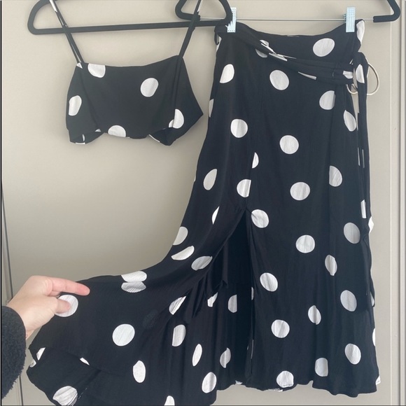 Free People Polka Dot Crop Tank & Skirt Set - Picture 8 of 16